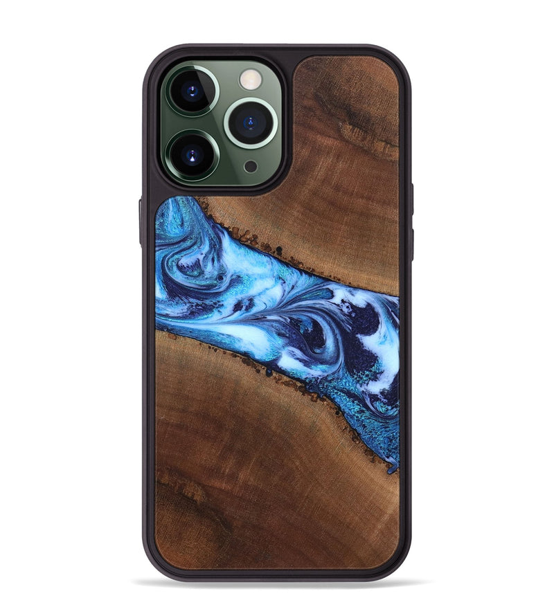 iPhone 13 Pro Max Wood Phone Case - King (Blue, 820162)