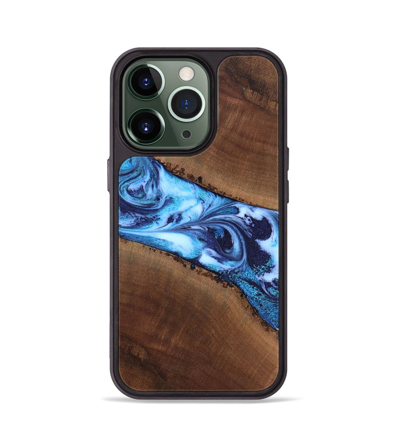 iPhone 13 Pro Wood Phone Case - King (Blue, 820162)