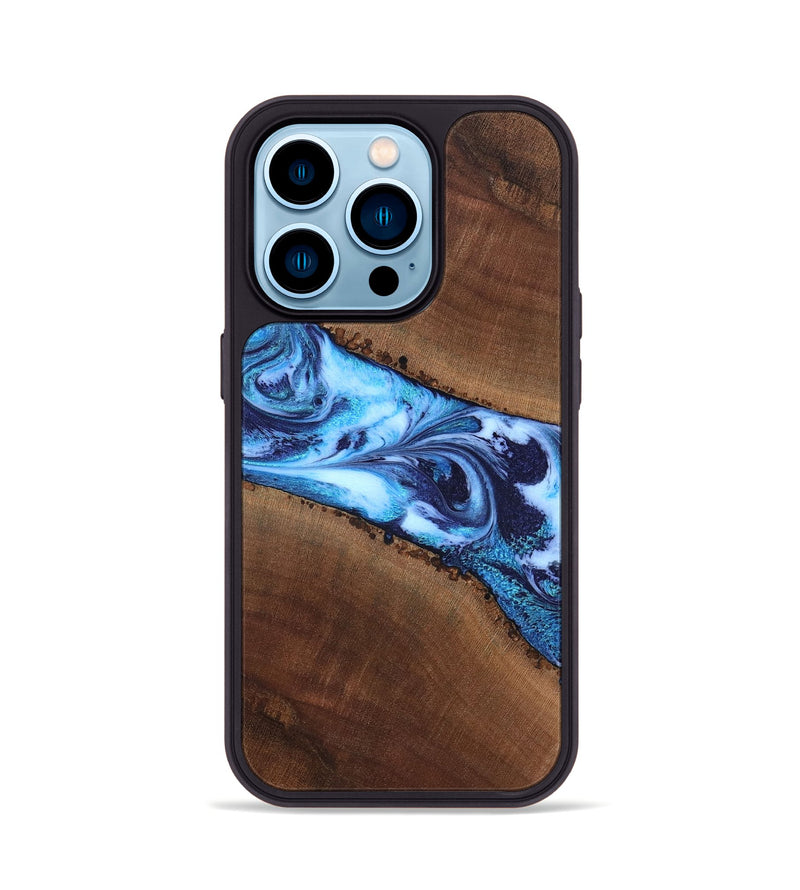 iPhone 14 Pro Wood Phone Case - King (Blue, 820162)