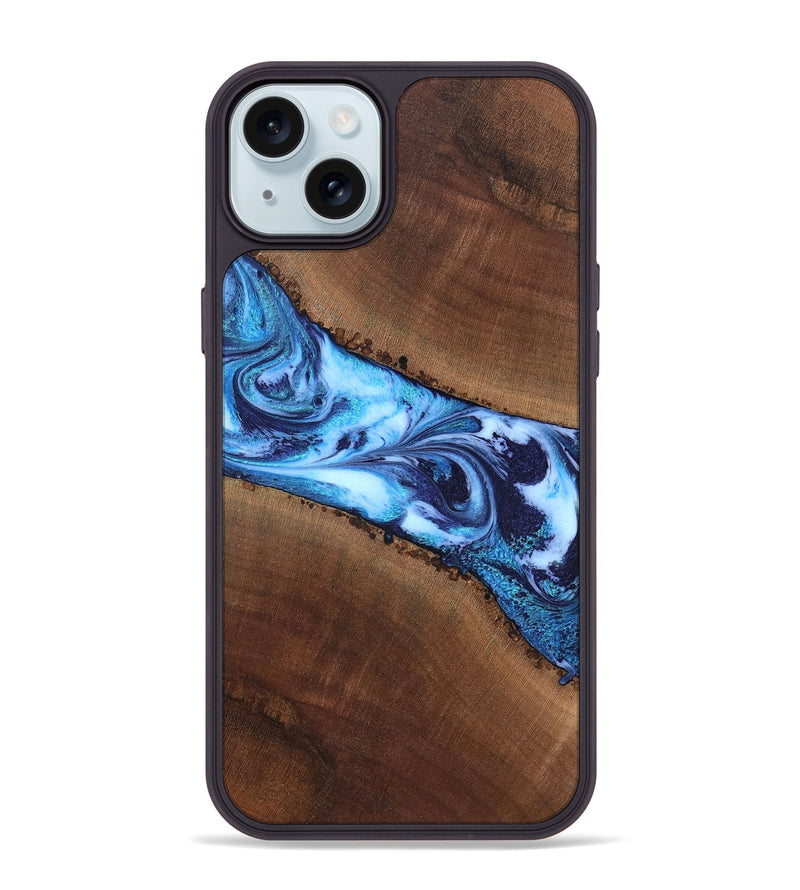 iPhone 15 Plus Wood Phone Case - King (Blue, 820162)