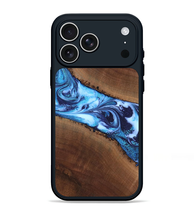 iPhone 17 Pro Max Wood Phone Case - King (Blue, 820162)