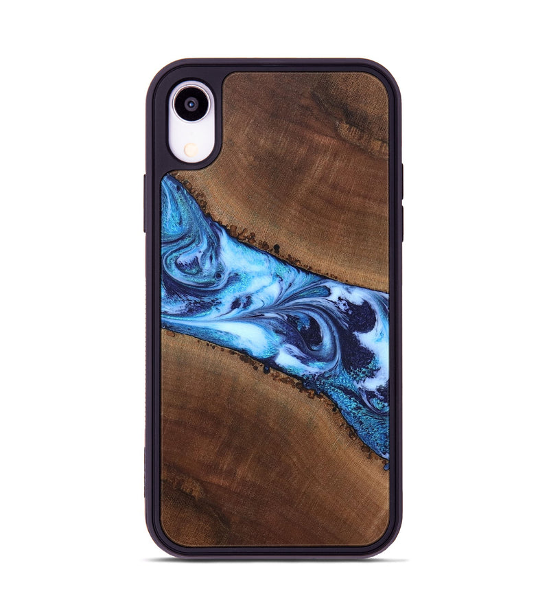 iPhone Xr Wood Phone Case - King (Blue, 820162)