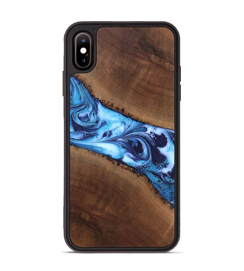 iPhone Xs Max Wood Phone Case - King (Blue, 820162)