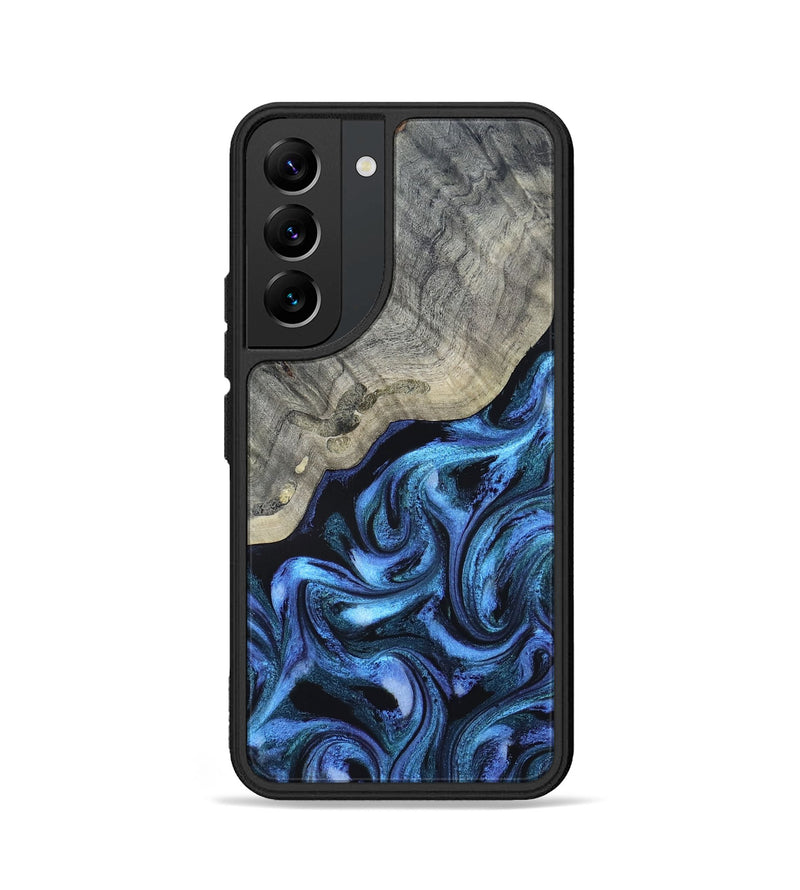 Galaxy S22 Wood Phone Case - Yehuda (Blue, 820163)