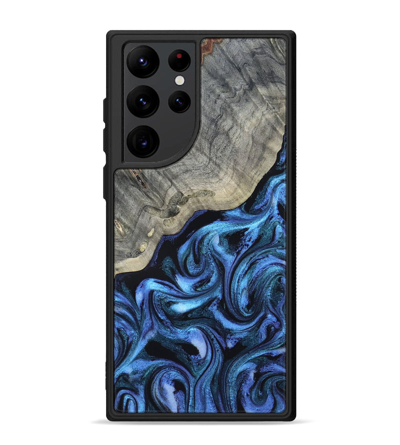 Galaxy S22 Ultra Wood Phone Case - Yehuda (Blue, 820163)