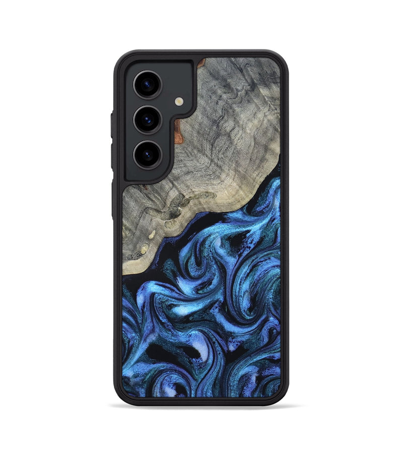 Galaxy S24 Wood Phone Case - Yehuda (Blue, 820163)