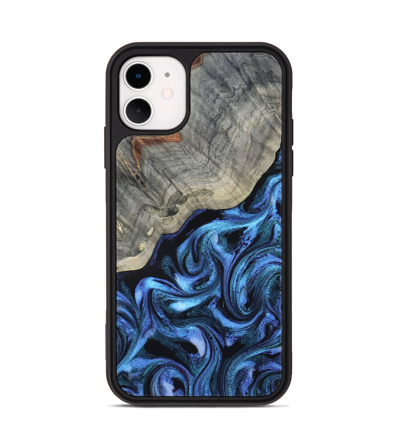 iPhone 11 Wood Phone Case - Yehuda (Blue, 820163)