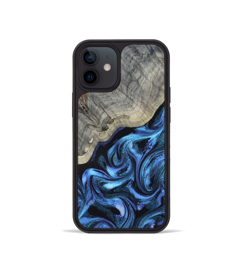 iPhone 12 mini Wood Phone Case - Yehuda (Blue, 820163)