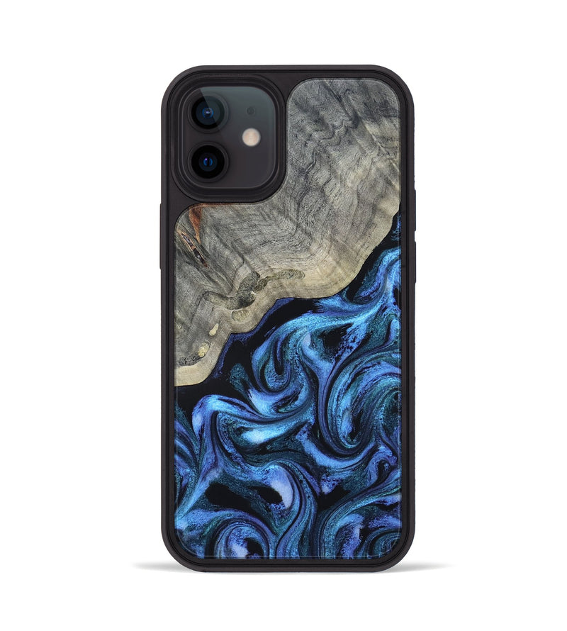 iPhone 12 Wood Phone Case - Yehuda (Blue, 820163)