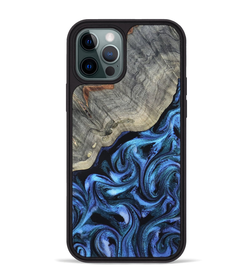 iPhone 12 Pro Max Wood Phone Case - Yehuda (Blue, 820163)