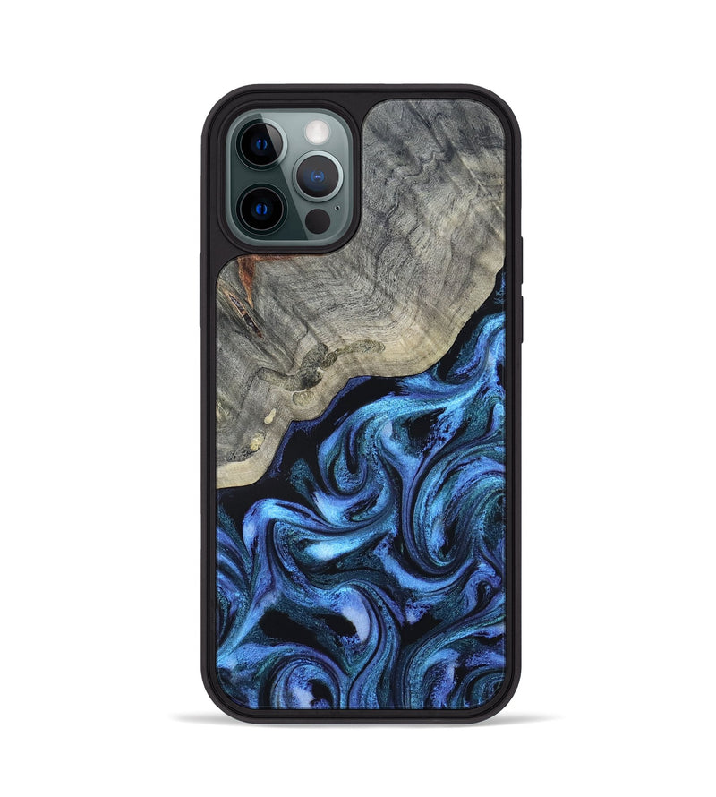 iPhone 12 Pro Wood Phone Case - Yehuda (Blue, 820163)