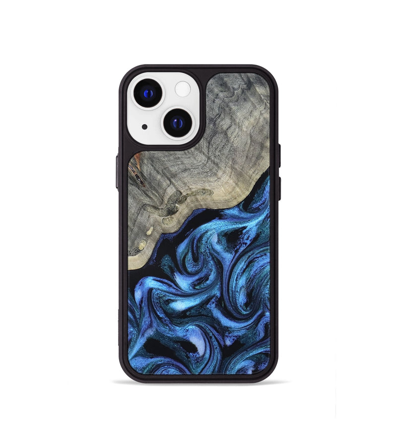iPhone 13 mini Wood Phone Case - Yehuda (Blue, 820163)
