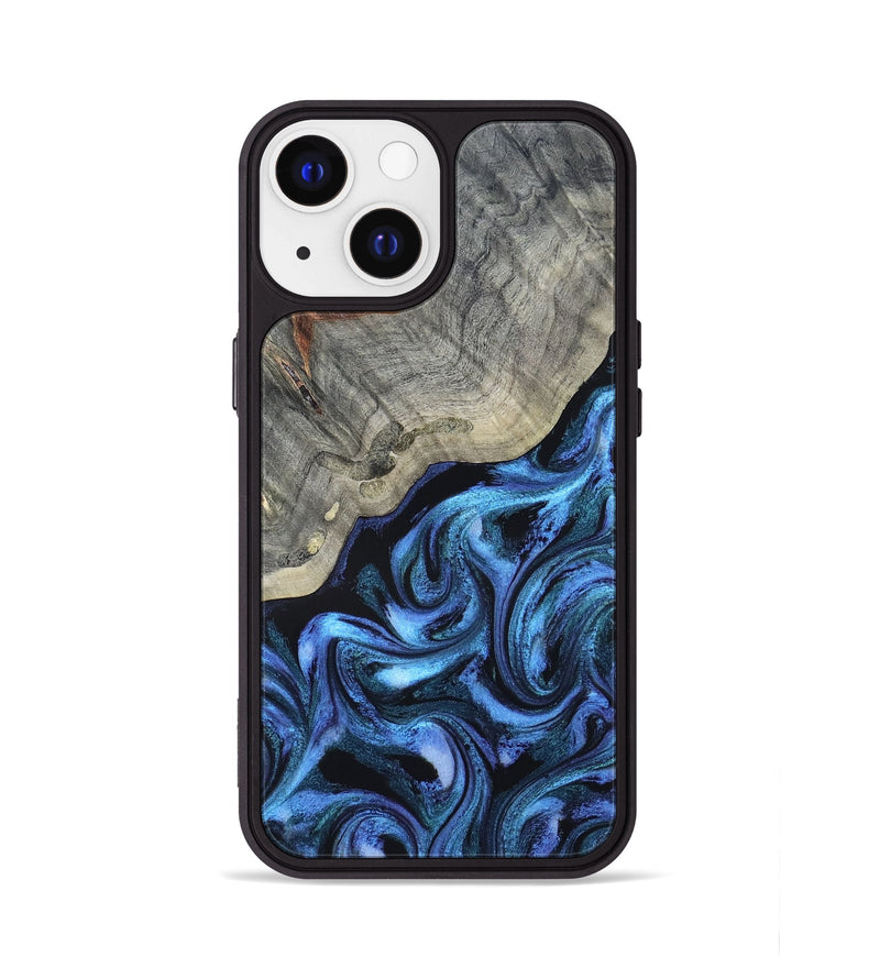 iPhone 13 Wood Phone Case - Yehuda (Blue, 820163)