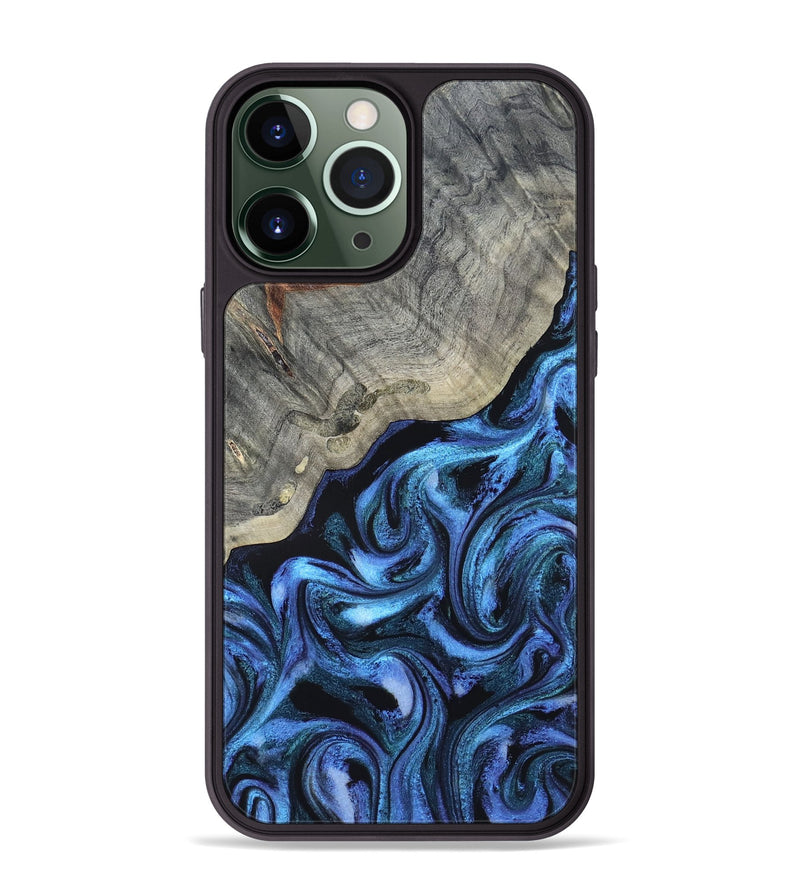 iPhone 13 Pro Max Wood Phone Case - Yehuda (Blue, 820163)