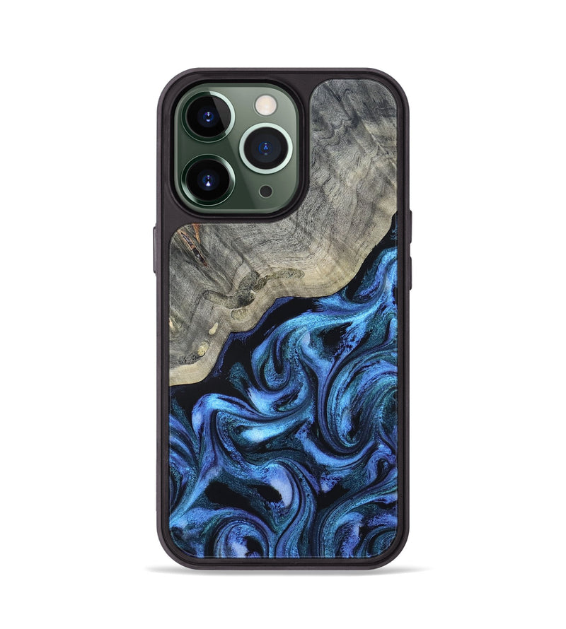 iPhone 13 Pro Wood Phone Case - Yehuda (Blue, 820163)
