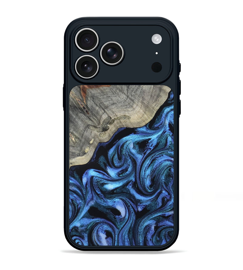 iPhone 17 Pro Max Wood Phone Case - Yehuda (Blue, 820163)