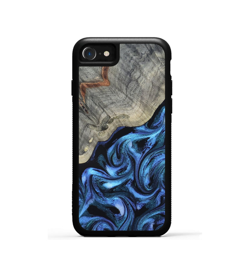 iPhone SE Wood Phone Case - Yehuda (Blue, 820163)