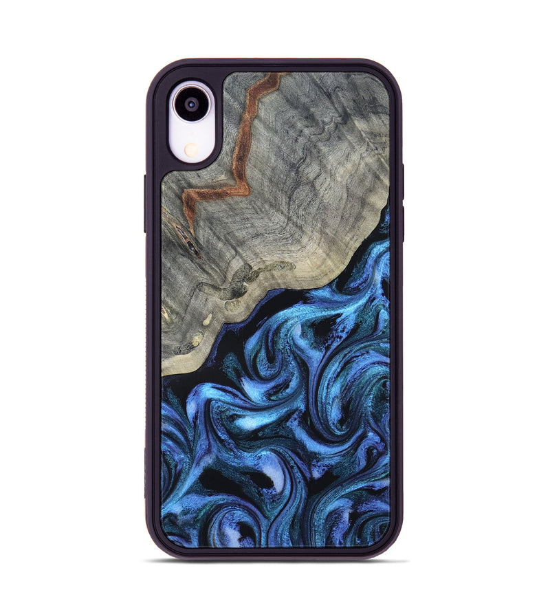 iPhone Xr Wood Phone Case - Yehuda (Blue, 820163)