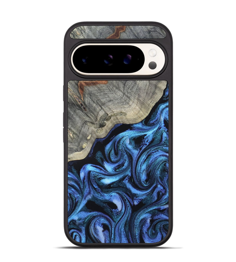 Pixel 9 Wood Phone Case - Yehuda (Blue, 820163)