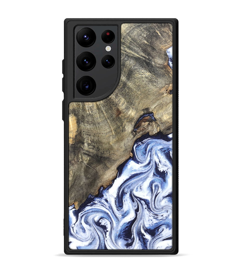 Galaxy S22 Ultra Wood Phone Case - Darci (Blue, 820165)
