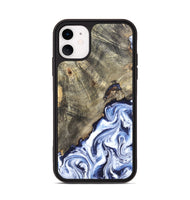 iPhone 11 Wood Phone Case - Darci (Blue, 820165)
