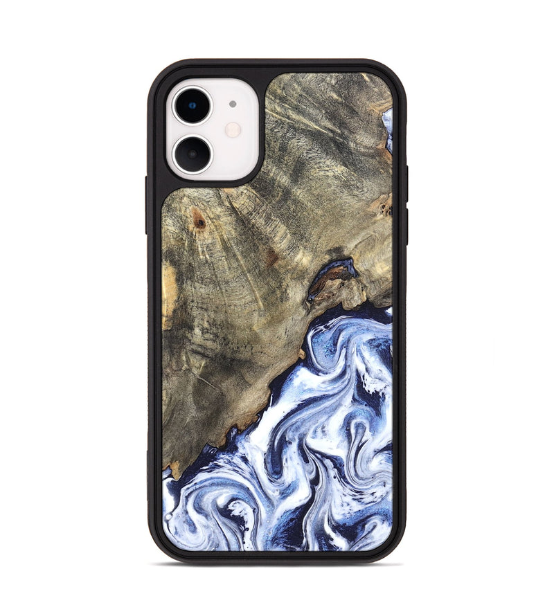 iPhone 11 Wood Phone Case - Darci (Blue, 820165)