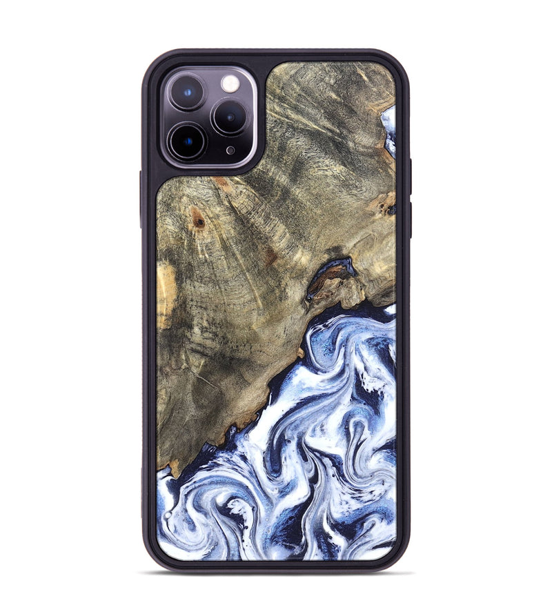 iPhone 11 Pro Max Wood Phone Case - Darci (Blue, 820165)