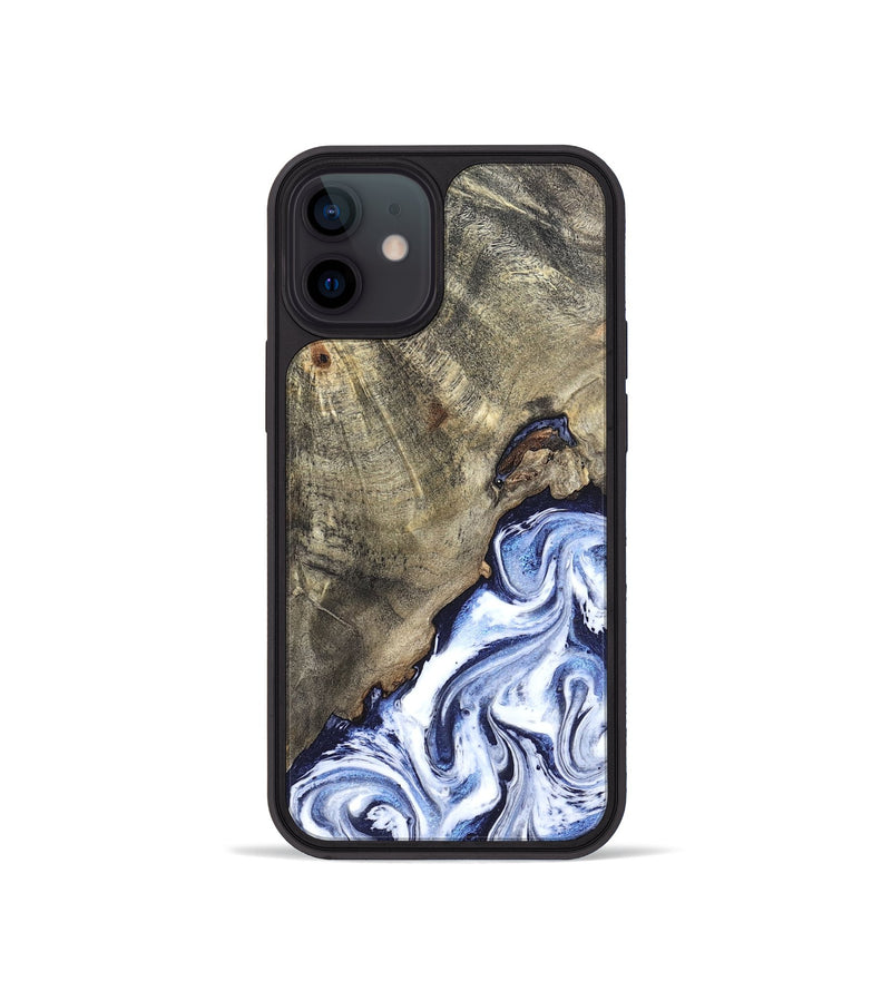 iPhone 12 mini Wood Phone Case - Darci (Blue, 820165)