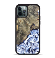 iPhone 12 Pro Max Wood Phone Case - Darci (Blue, 820165)