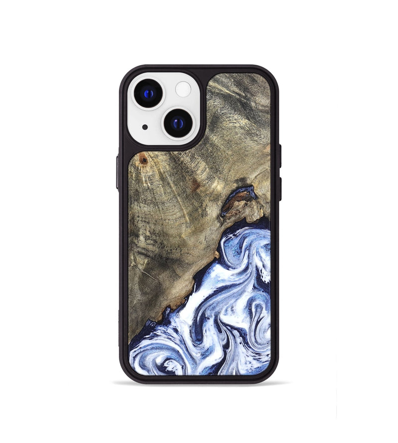iPhone 13 mini Wood Phone Case - Darci (Blue, 820165)