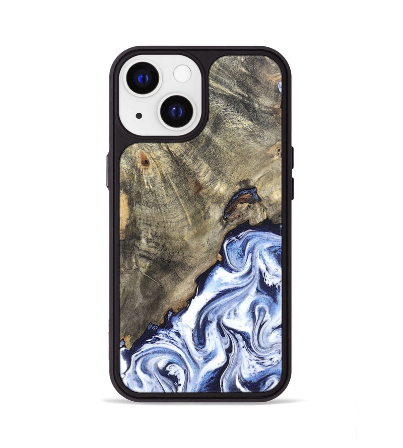 iPhone 13 Wood Phone Case - Darci (Blue, 820165)