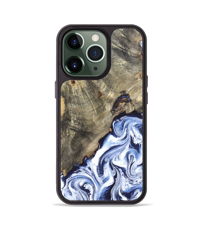 iPhone 13 Pro Wood Phone Case - Darci (Blue, 820165)