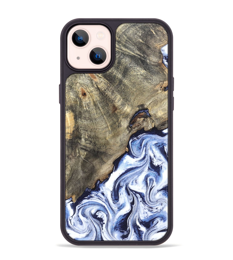iPhone 14 Plus Wood Phone Case - Darci (Blue, 820165)