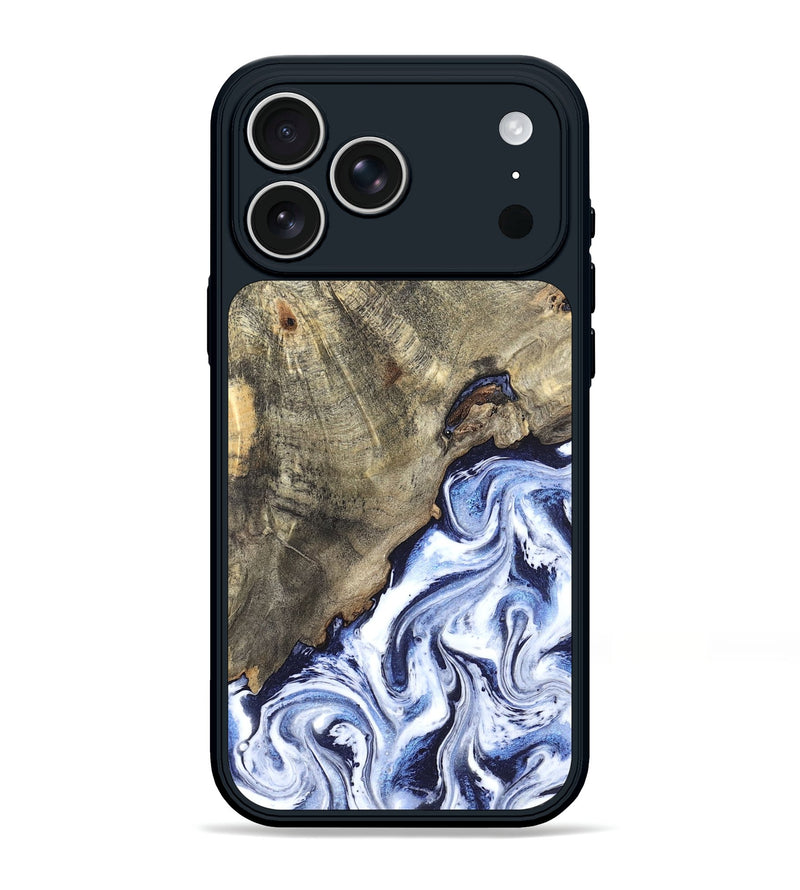 iPhone 17 Pro Max Wood Phone Case - Darci (Blue, 820165)