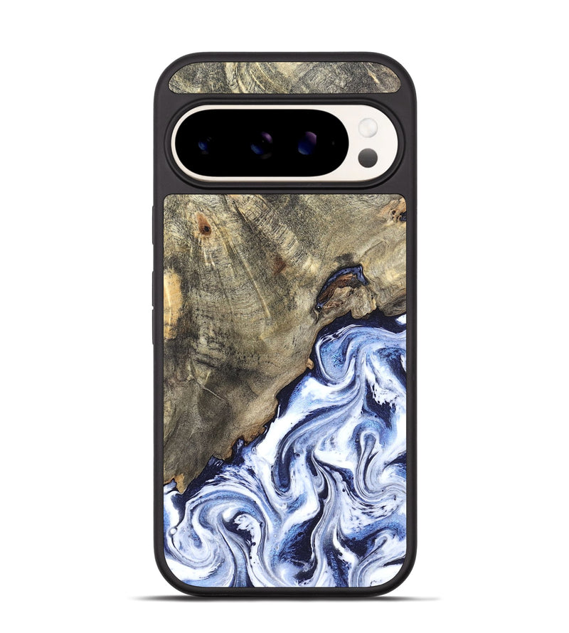 Pixel 9 Wood Phone Case - Darci (Blue, 820165)
