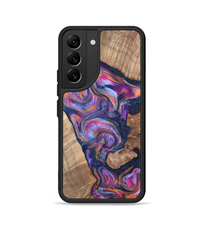 Galaxy S22 Wood Phone Case - Mila (Blue, 820167)