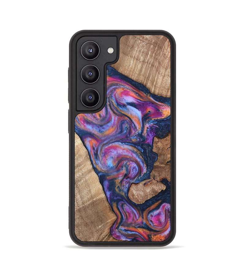 Galaxy S23 Wood Phone Case - Mila (Blue, 820167)