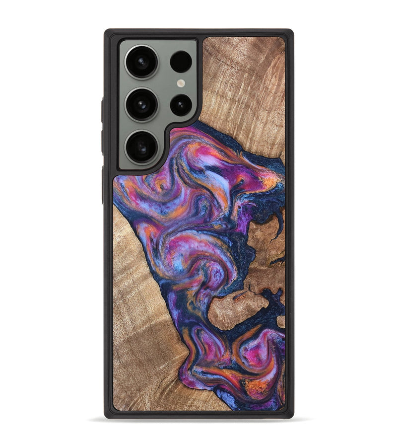 Galaxy S23 Ultra Wood Phone Case - Mila (Blue, 820167)
