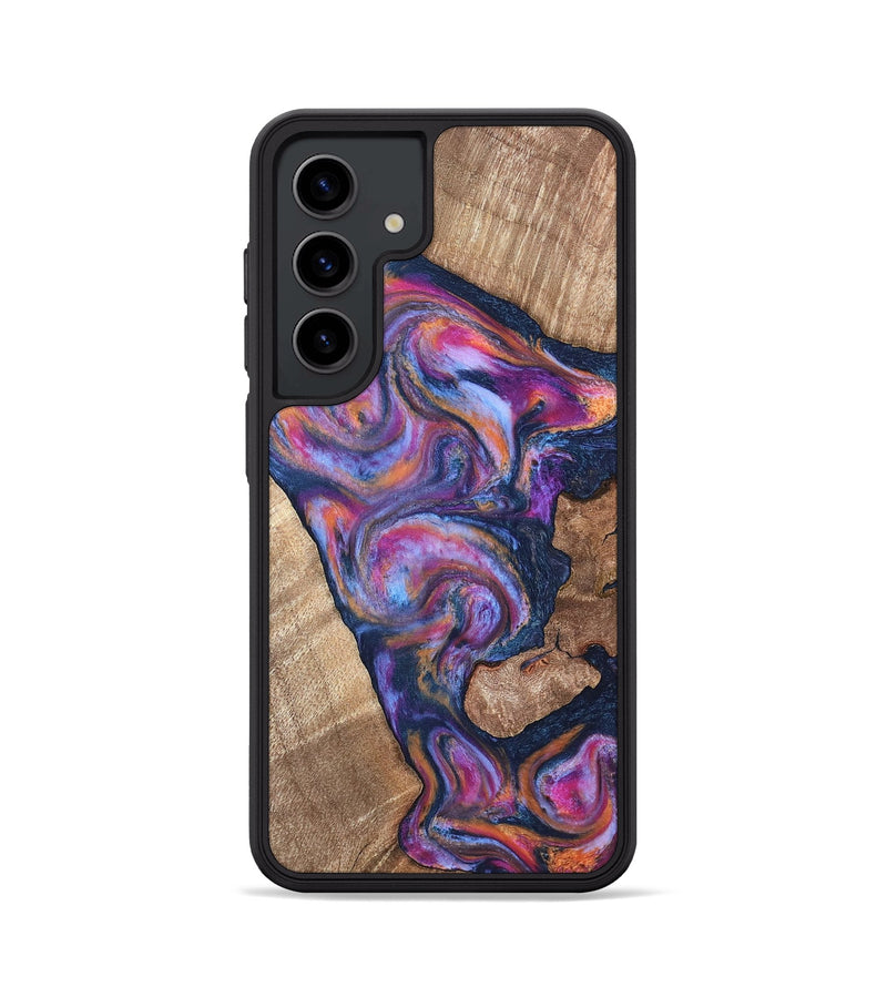 Galaxy S24 Wood Phone Case - Mila (Blue, 820167)