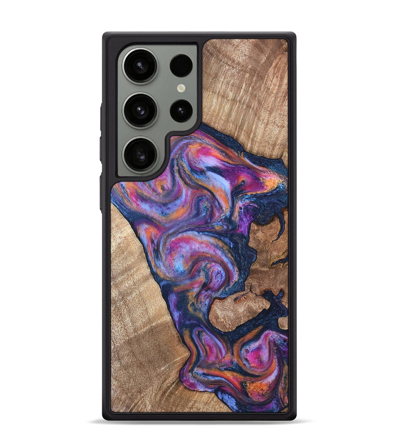 Galaxy S24 Ultra Wood Phone Case - Mila (Blue, 820167)