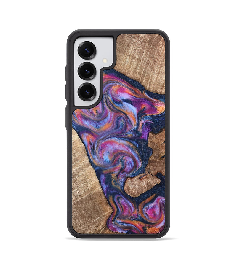 Galaxy S25 Wood Phone Case - Mila (Blue, 820167)