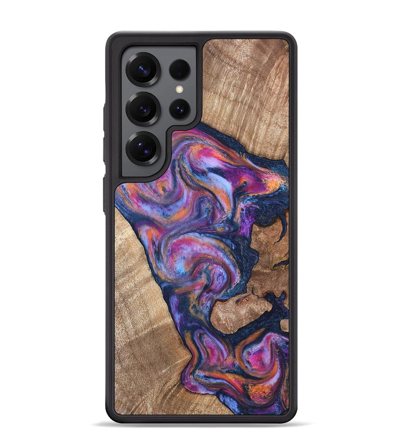 Galaxy S25 Ultra Wood Phone Case - Mila (Blue, 820167)