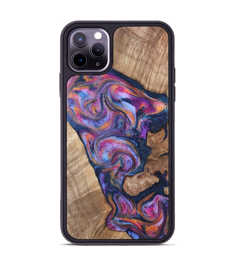 iPhone 11 Pro Max Wood Phone Case - Mila (Blue, 820167)