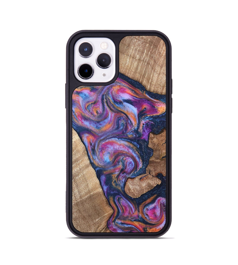 iPhone 11 Pro Wood Phone Case - Mila (Blue, 820167)