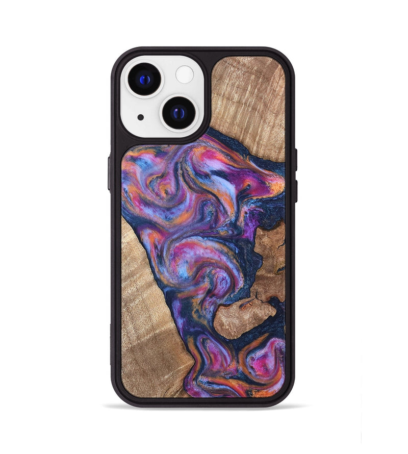 iPhone 13 Wood Phone Case - Mila (Blue, 820167)