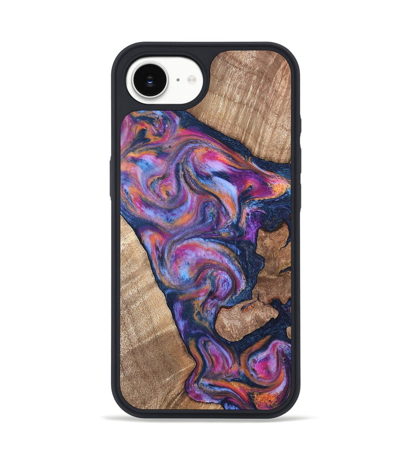 iPhone 16e Wood Phone Case - Mila (Blue, 820167)