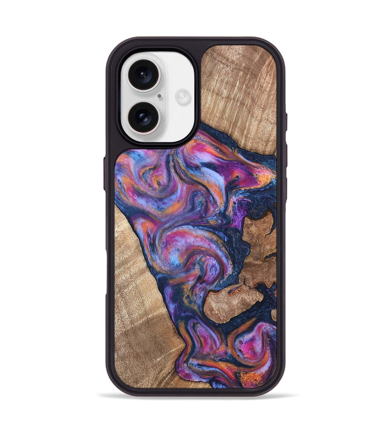 iPhone 17 Wood Phone Case - Mila (Blue, 820167)