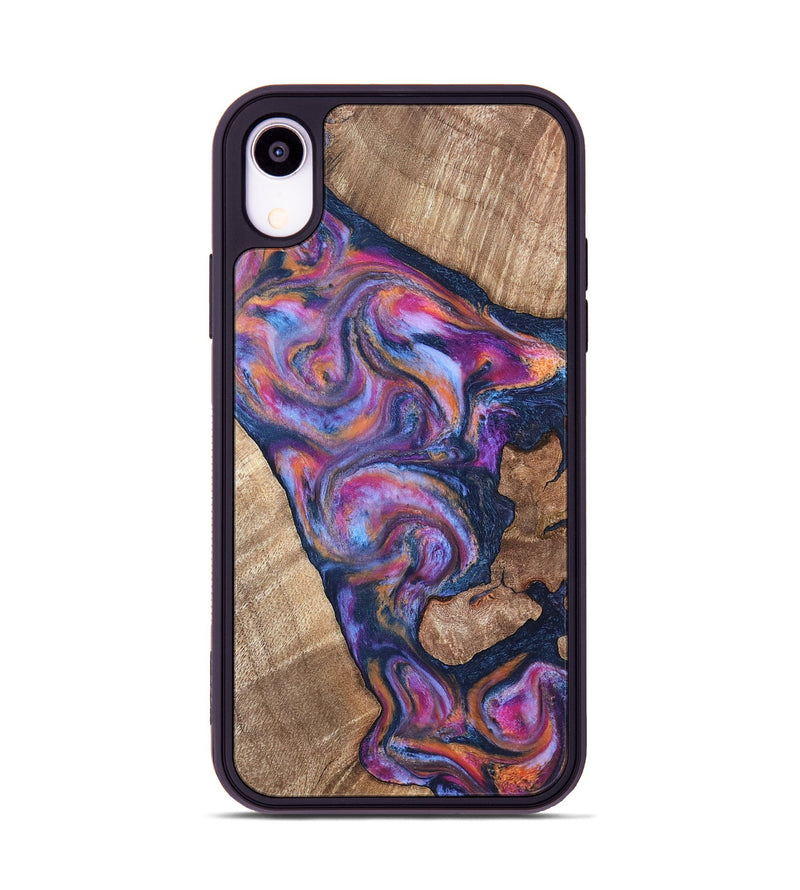iPhone Xr Wood Phone Case - Mila (Blue, 820167)