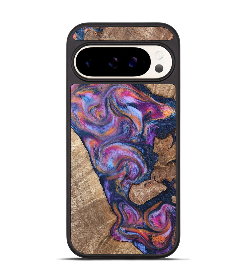 Pixel 9 Wood Phone Case - Mila (Blue, 820167)