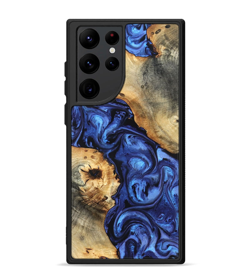 Galaxy S22 Ultra Wood Phone Case - Ward (Blue, 820168)